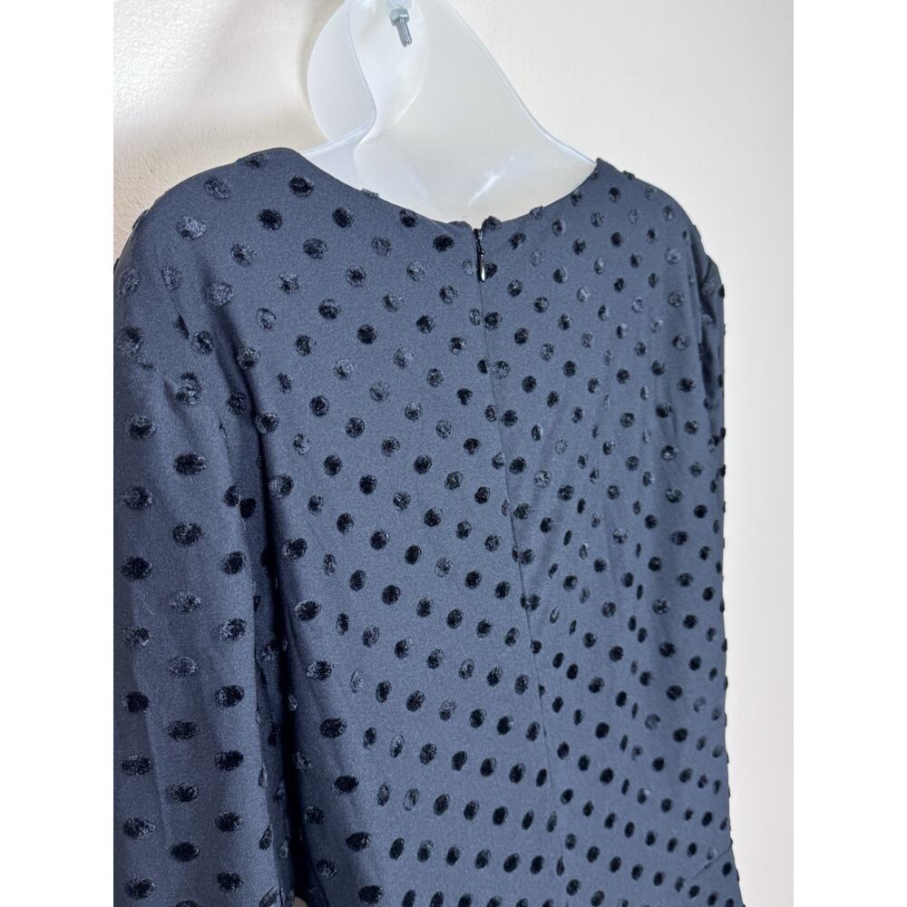 NWT Ralph Lauren Womens Formal Midi Dress Black Swiss Dot Polka Dot 14 Party - Picture 8 of 14